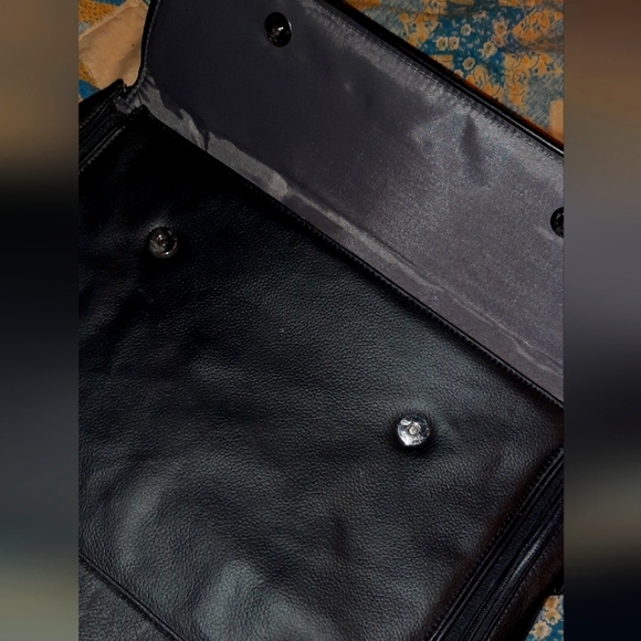 Dell Bags Dell Black Leather Laptop Bag Case Poshmark